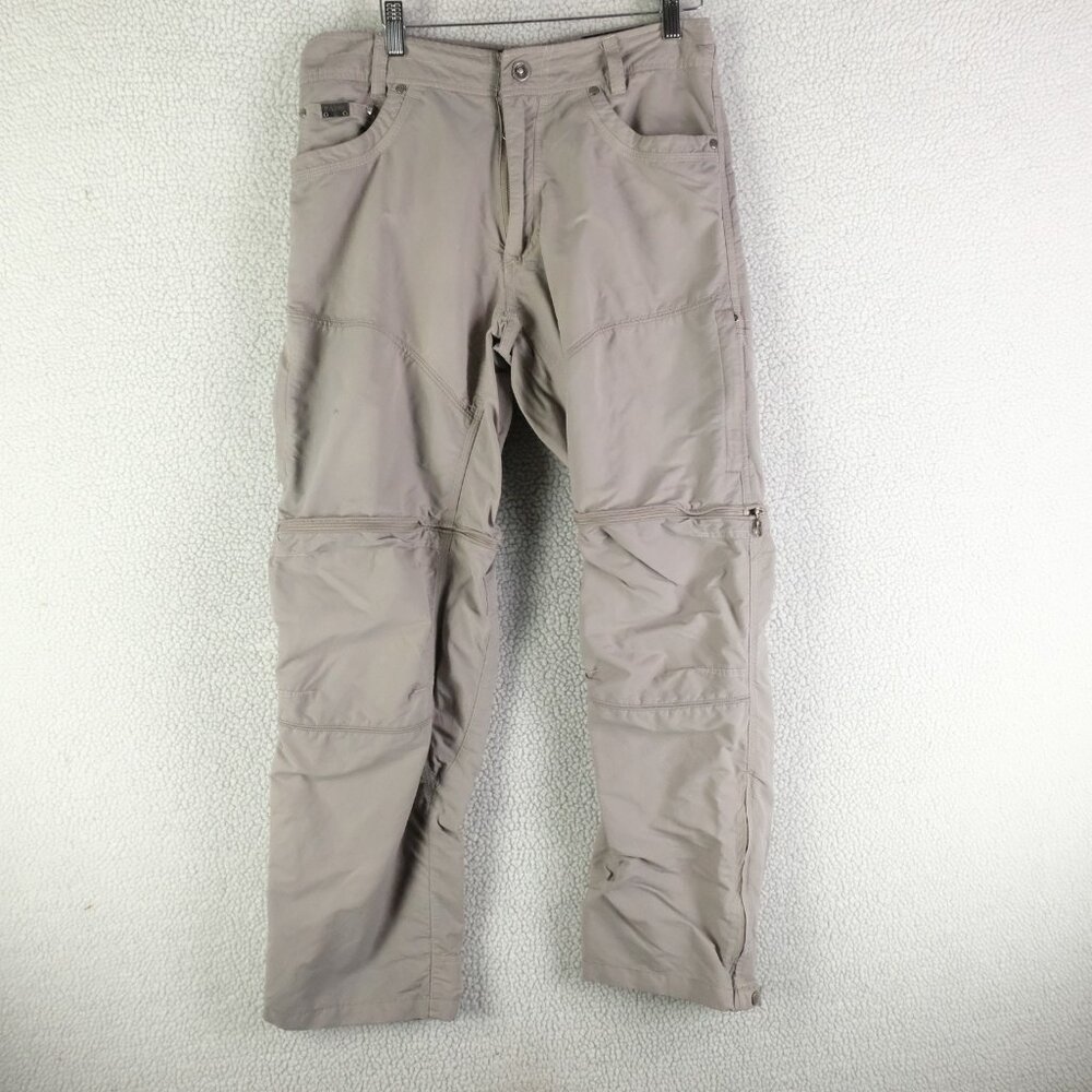 Kuhl Liberator Convertible Pants Mens 32x30 Gray Stealth Zip Off Hiking Outdoor